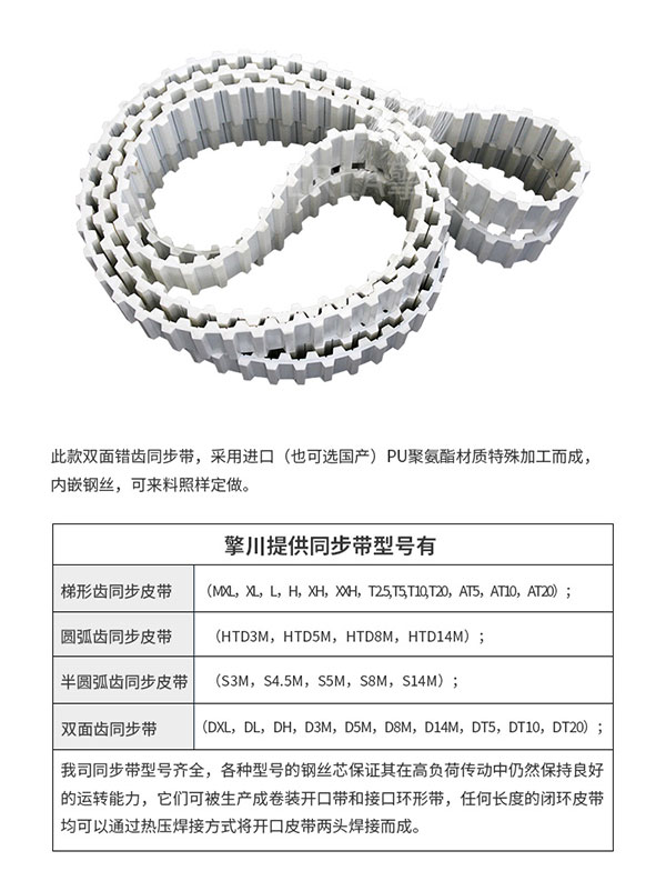 雙面齒<a href='http://m.solarscope.net/' target='_blank'><u>PU同步帶</u></a>定制